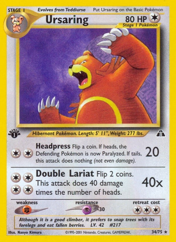 Image for Ursaring (34) (34/75) [Neo Discovery] - Pokemon