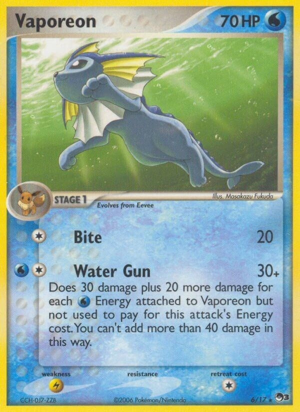 Image for Vaporeon (006/017) [POP Series 3] - Pokemon