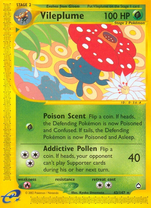 Image for Vileplume (043/147) [Aquapolis] - Pokemon