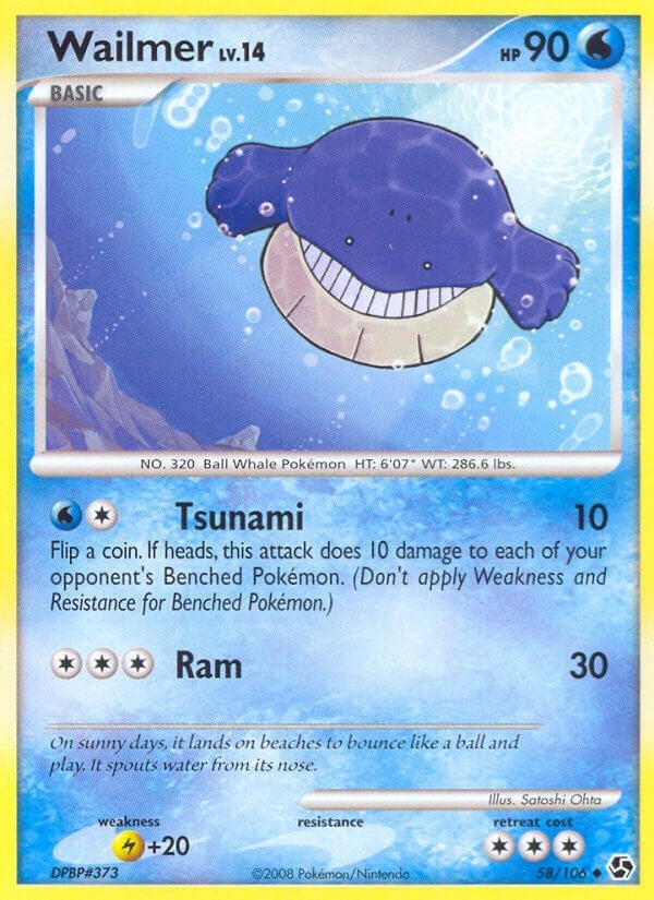 Image for Wailmer (58/106) [Great Encounters] - Pokemon