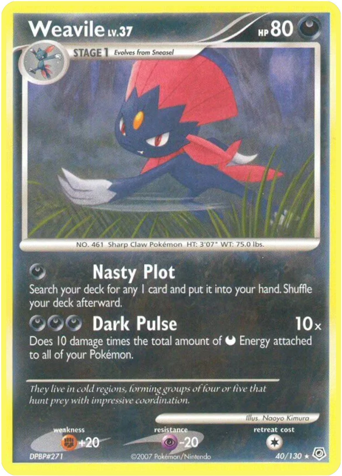 Weavile (40/130) [Diamond and Pearl]