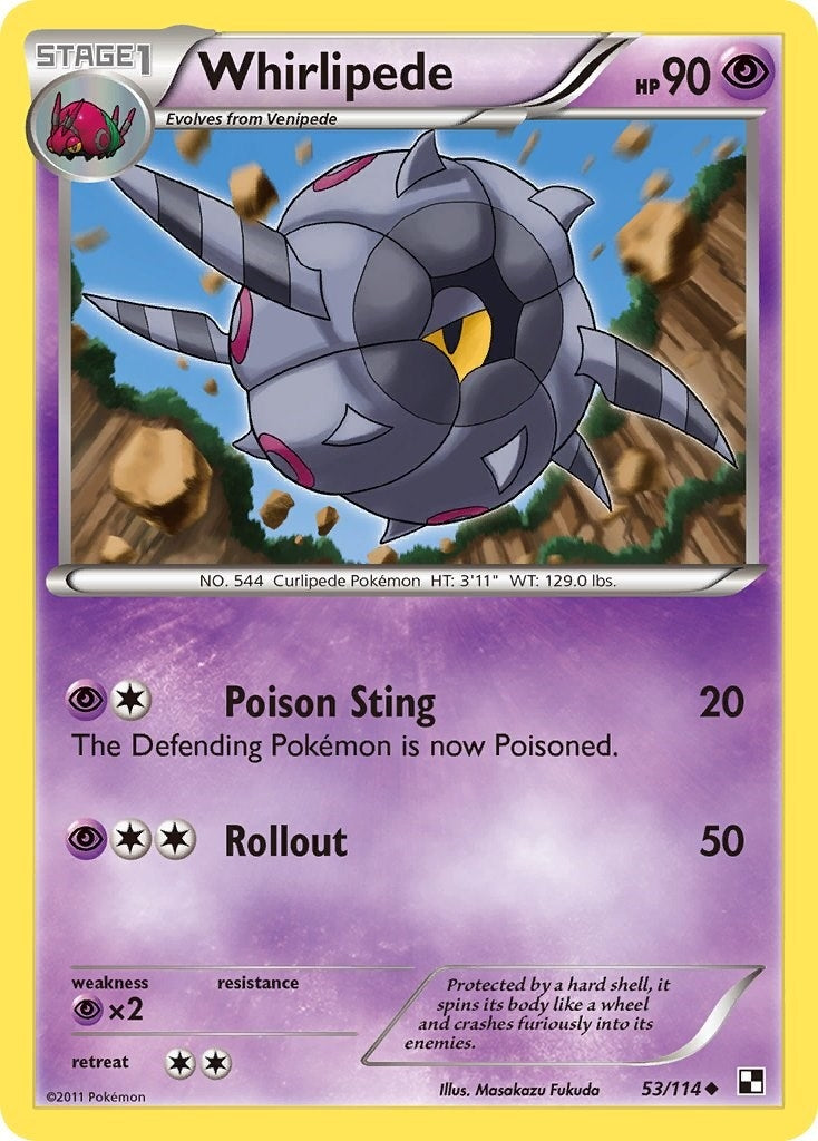 Image for Whirlipede (53/114) [Black and White] - Pokemon