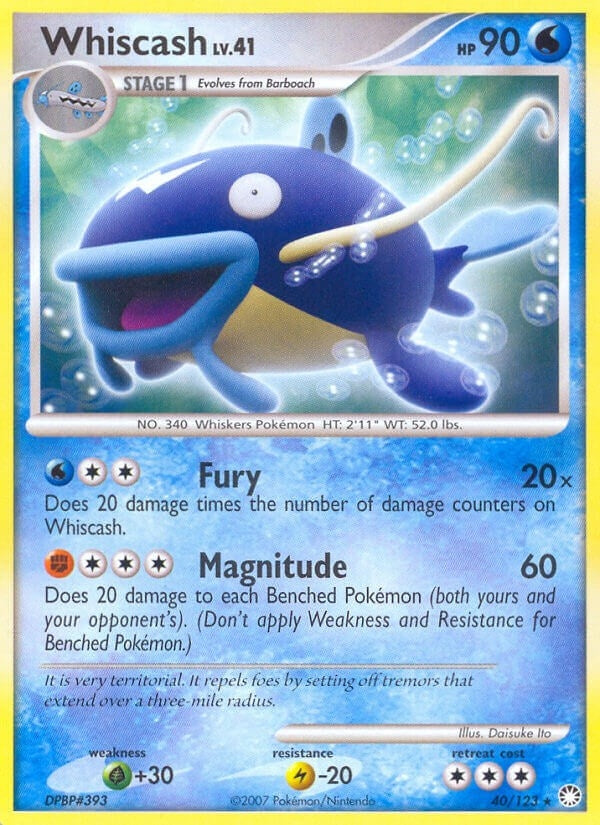 Image for Whiscash (40/123) [Mysterious Treasures] - Pokemon