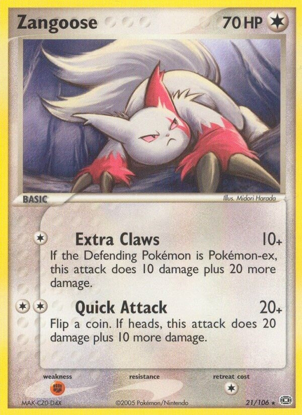 Image for Zangoose (21/106) [Emerald] - Pokemon