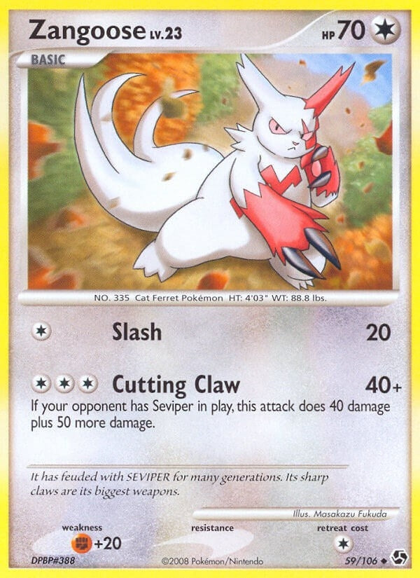 Image for Zangoose (59/106) [Great Encounters] - Pokemon