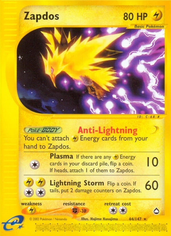 Image for Zapdos (044/147) [Aquapolis] - Pokemon