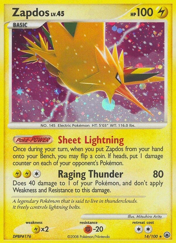Image for Zapdos (14/100) [Majestic Dawn] - Pokemon