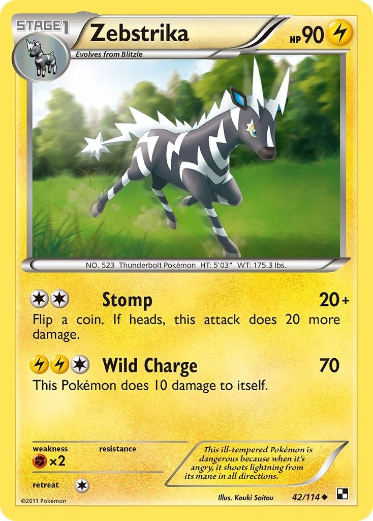 Image for Zebstrika (42) (42/114) [Black and White] - Pokemon