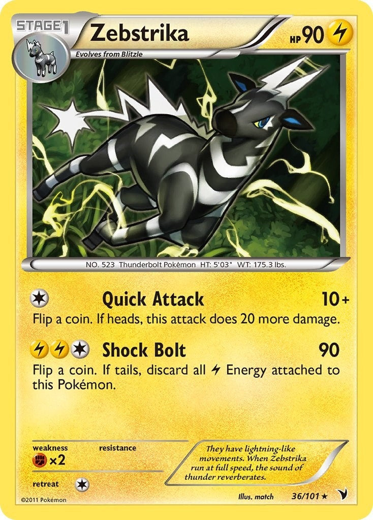 Image for Zebstrika (36/101) [Noble Victories] - Pokemon