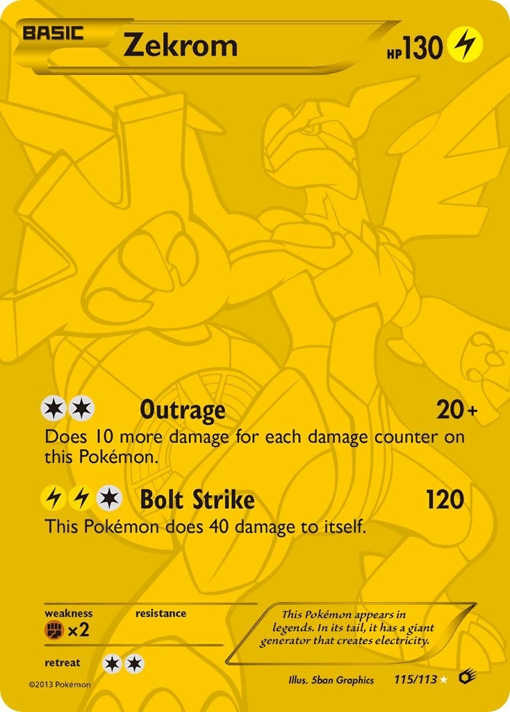Image for Zekrom (115 Full Art Secret Rare) (115/113) [Legendary Treasures] - Pokemon