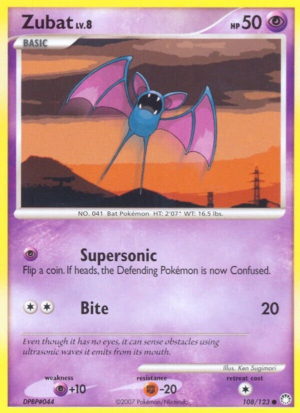 Image for Zubat (108/123) [Mysterious Treasures] - Pokemon
