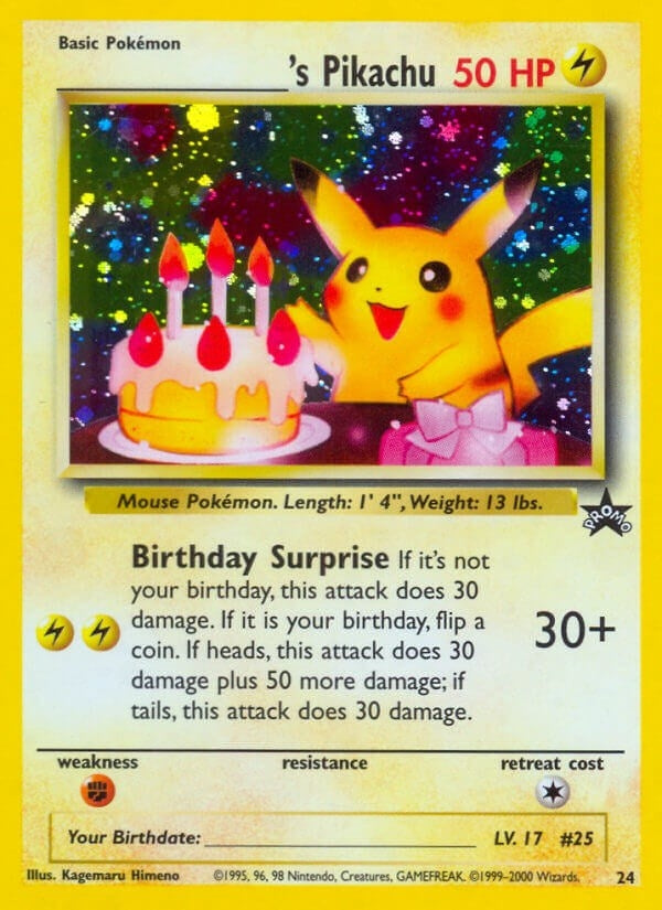 Image for ______'s Pikachu (24/53) [WoTC Promo] - Pokemon