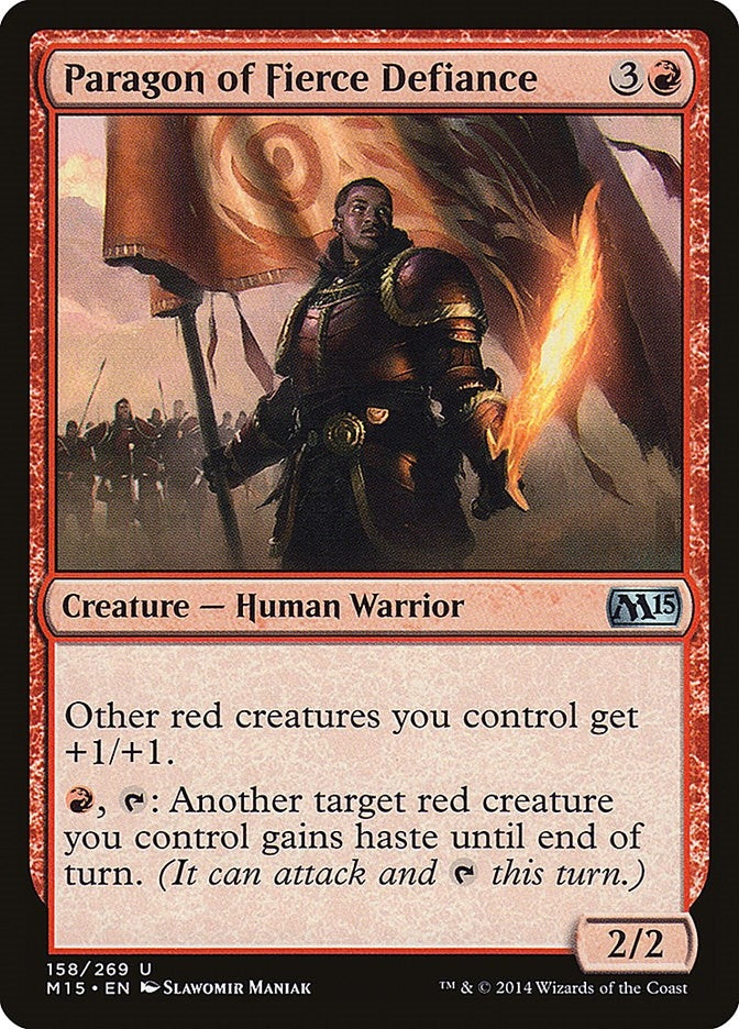 Image for Paragon of Fierce Defiance (158) [Magic 2015 (M15)] - Magic: The Gathering