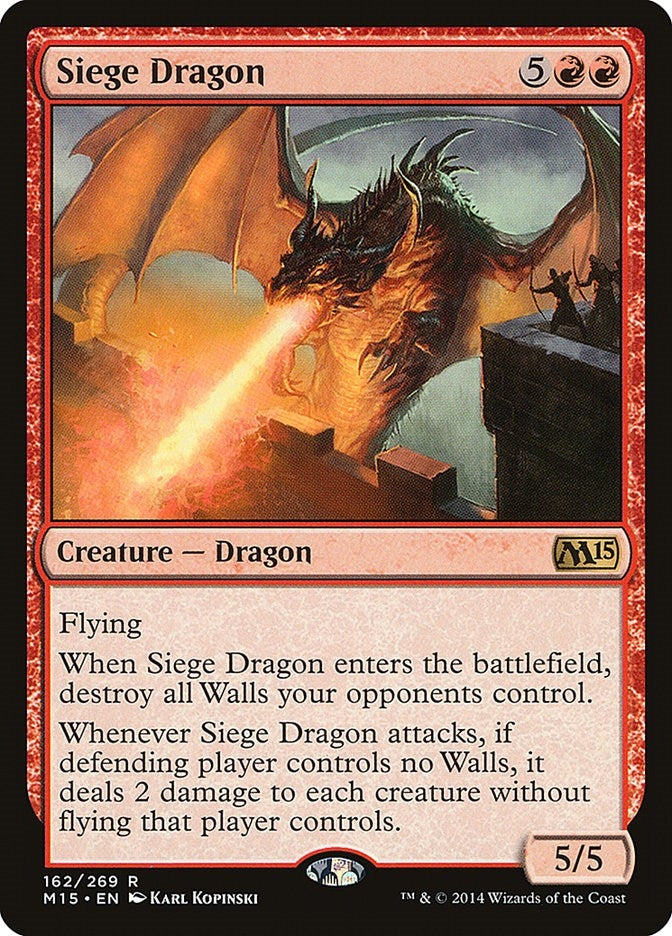 Image for Siege Dragon (162) [Magic 2015 (M15)] - Magic: The Gathering