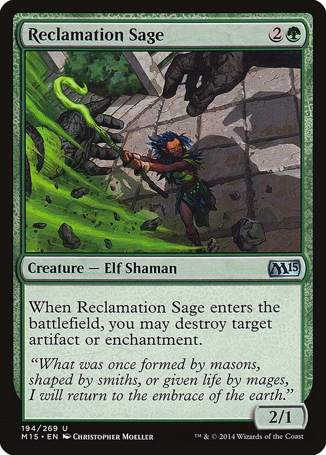 Image for Reclamation Sage (194) [Magic 2015 (M15)] - Magic: The Gathering