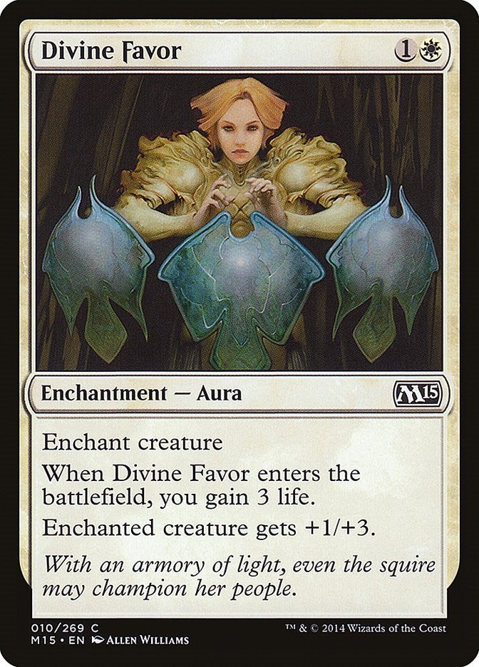 Image for Divine Favor (10) [Magic 2015 (M15)] - Magic: The Gathering