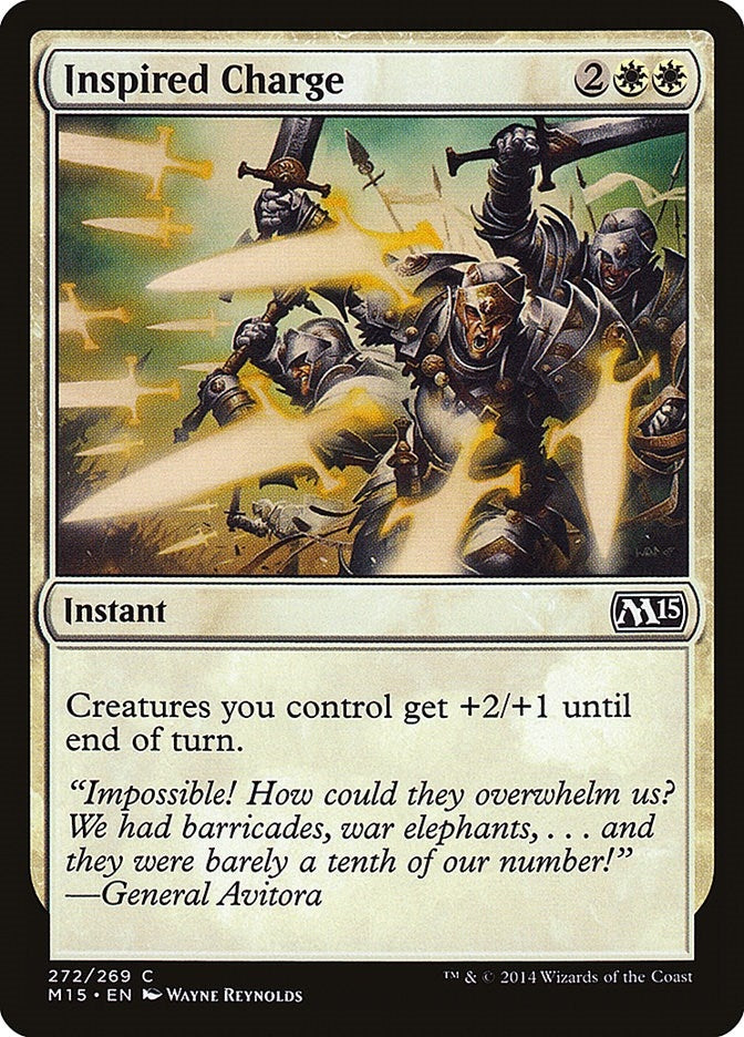 Image for Inspired Charge (272) [Magic 2015 (M15)] - Magic: The Gathering
