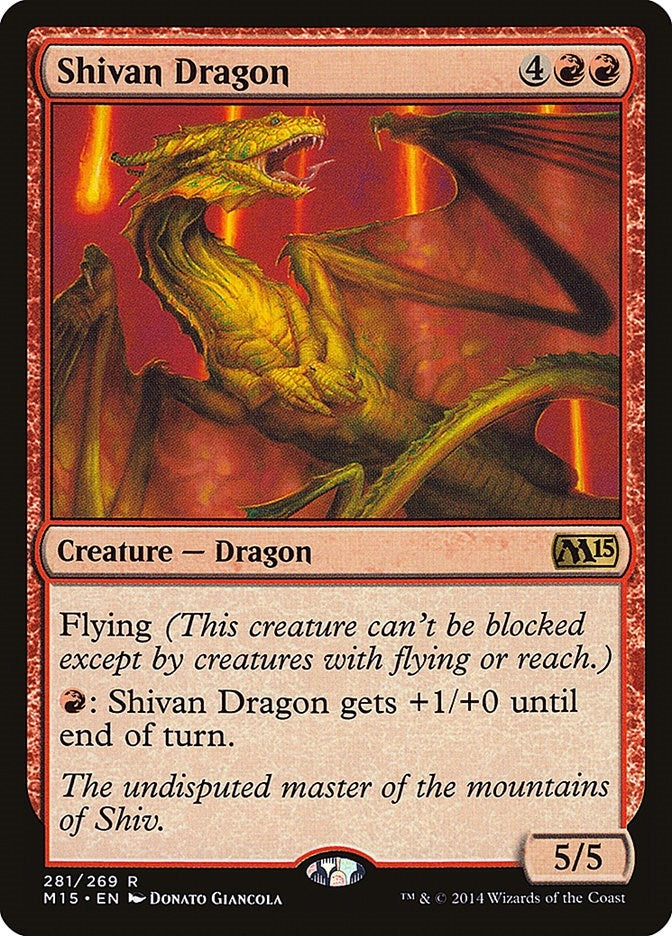 Image for Shivan Dragon (281) [Magic 2015 (M15)] - Magic: The Gathering
