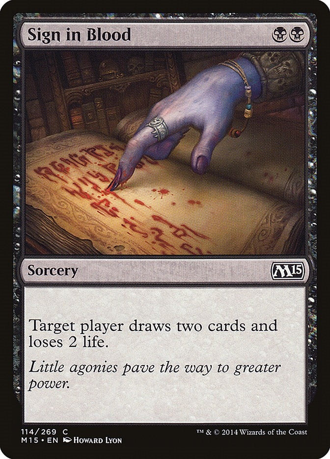 Image for Sign in Blood (114) [Magic 2015 (M15)] - Magic: The Gathering