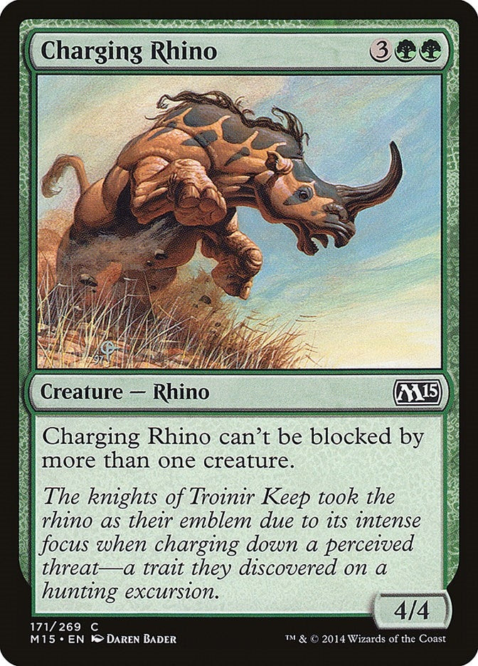 Image for Charging Rhino (171) [Magic 2015 (M15)] - Magic: The Gathering