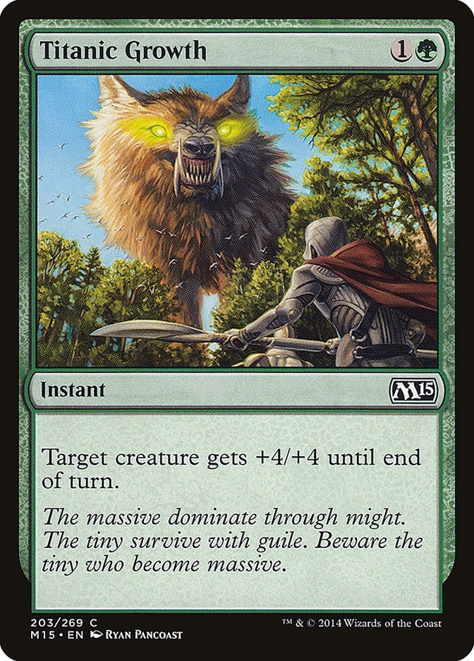 Image for Titanic Growth (203) [Magic 2015 (M15)] - Magic: The Gathering