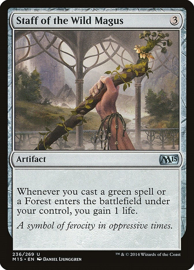 Image for Staff of the Wild Magus (236) [Magic 2015 (M15)] - Magic: The Gathering