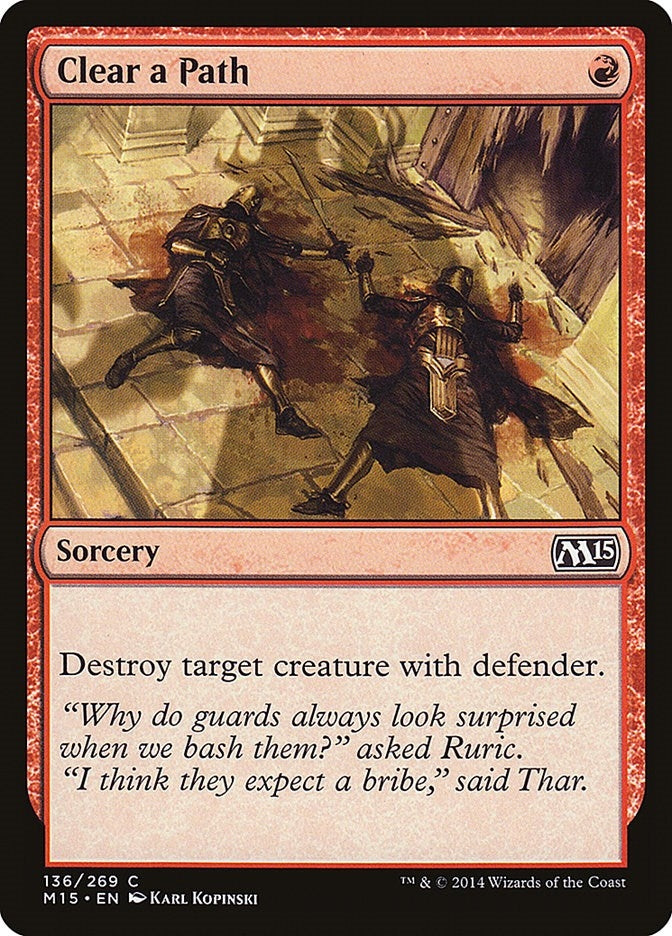 Image for Clear a Path (136) [Magic 2015 (M15)] - Magic: The Gathering