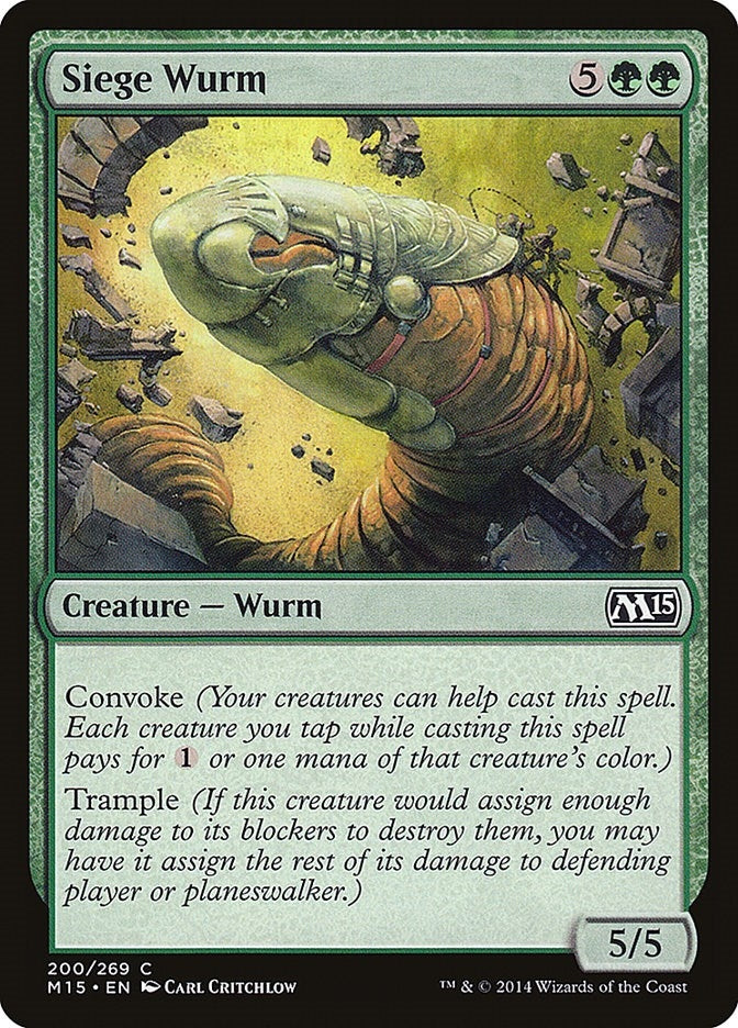 Image for Siege Wurm (200) [Magic 2015 (M15)] - Magic: The Gathering