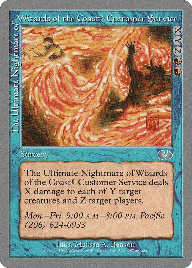 Image for The Ultimate Nightmare of Wizards of the Coast Customer Service (53) [Unglued] - Magic: The Gathering