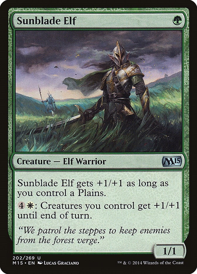 Image for Sunblade Elf (202) [Magic 2015 (M15)] - Magic: The Gathering