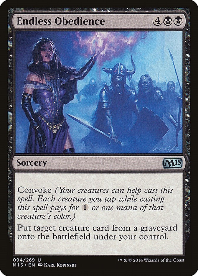 Image for Endless Obedience (94) [Magic 2015 (M15)] - Magic: The Gathering