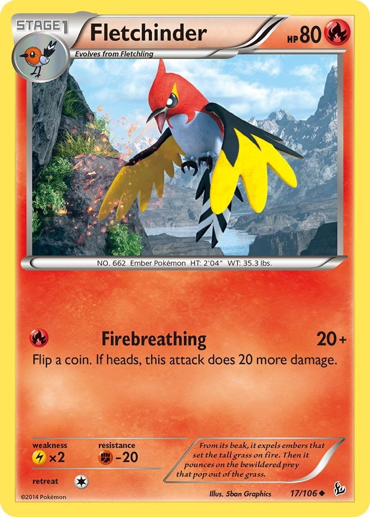 Image for Fletchinder (17/106) [XY - Flashfire] - Pokemon