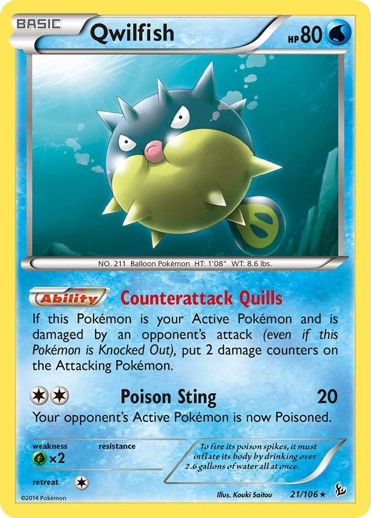 Image for Qwilfish (21/106) [XY - Flashfire] - Pokemon
