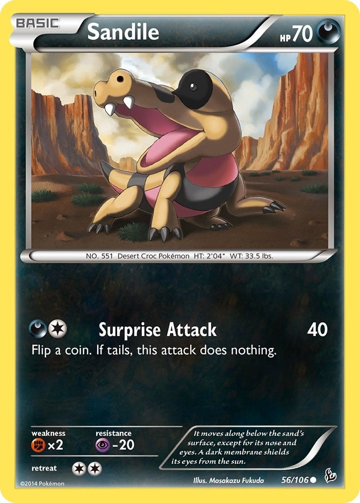 Image for Sandile (56/106) [XY - Flashfire] - Pokemon