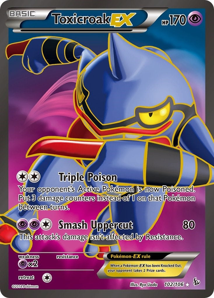 Image for Toxicroak EX (102 Full Art) (102/106) [XY - Flashfire] - Pokemon