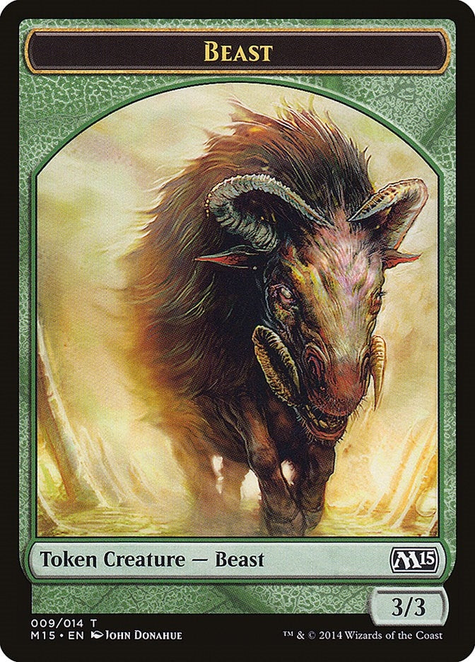 Image for Beast Token (Green) (9) [Magic 2015 (M15)] - Magic: The Gathering