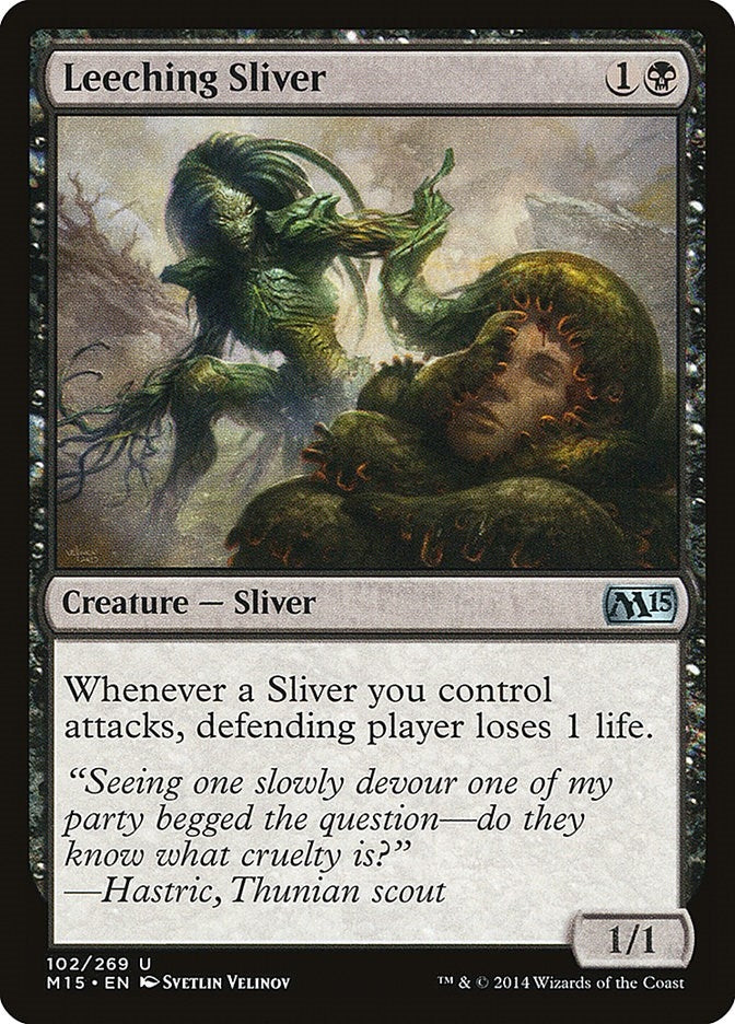 Image for Leeching Sliver (102) [Magic 2015 (M15)] - Magic: The Gathering