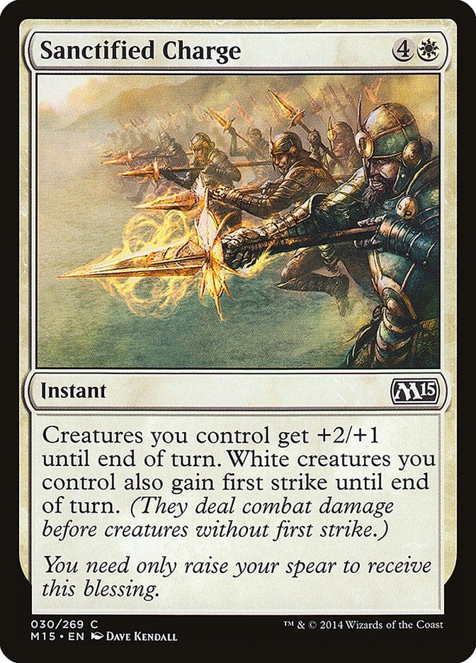 Image for Sanctified Charge (30) [Magic 2015 (M15)] - Magic: The Gathering