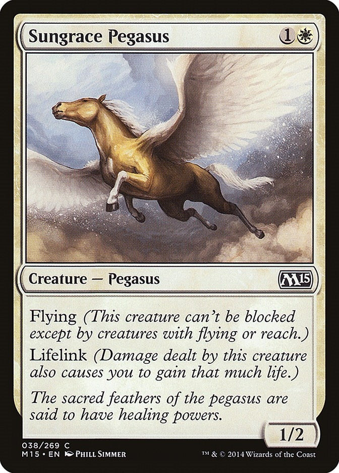 Image for Sungrace Pegasus (38) [Magic 2015 (M15)] - Magic: The Gathering