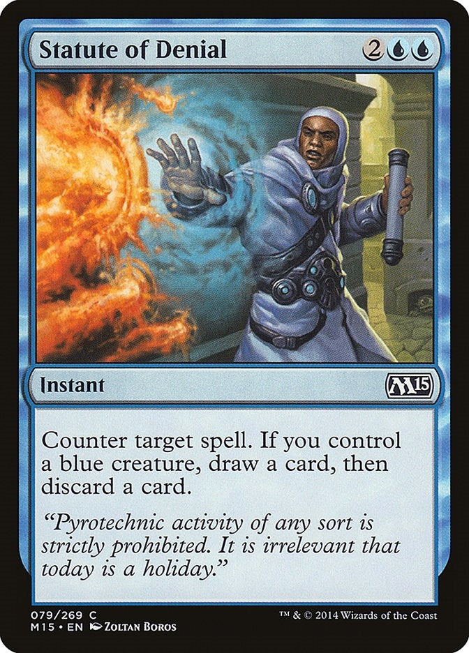 Image for Statute of Denial (79) [Magic 2015 (M15)] - Magic: The Gathering