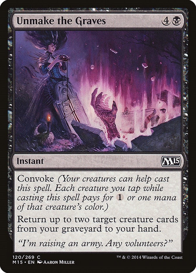 Image for Unmake the Graves (120) [Magic 2015 (M15)] - Magic: The Gathering