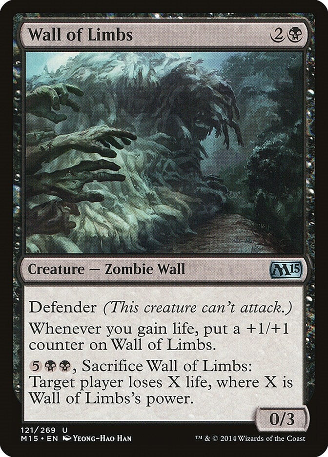 Image for Wall of Limbs (121) [Magic 2015 (M15)] - Magic: The Gathering
