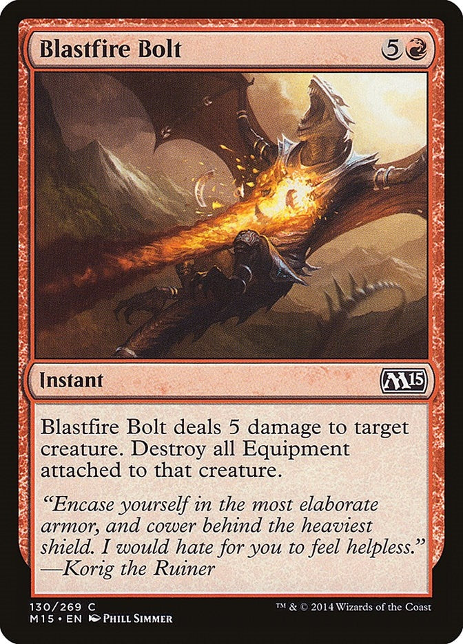 Image for Blastfire Bolt (130) [Magic 2015 (M15)] - Magic: The Gathering