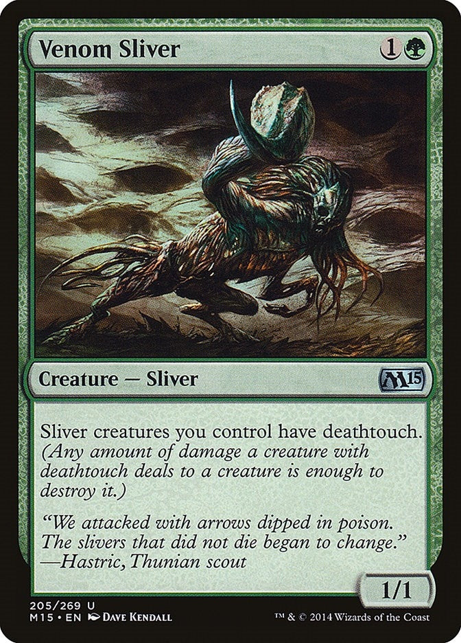 Image for Venom Sliver (205) [Magic 2015 (M15)] - Magic: The Gathering
