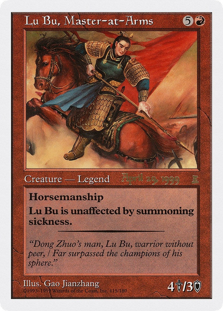 Image for Lu Bu, Master-at-Arms (Japan 4/29/99) (115) [Prerelease Cards] - Magic: The Gathering