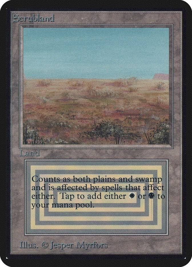 Image for Scrubland [Alpha Edition] - Magic: The Gathering