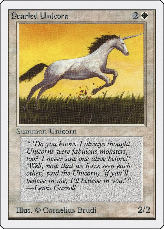 Image for Pearled Unicorn [Unlimited Edition] - Magic: The Gathering
