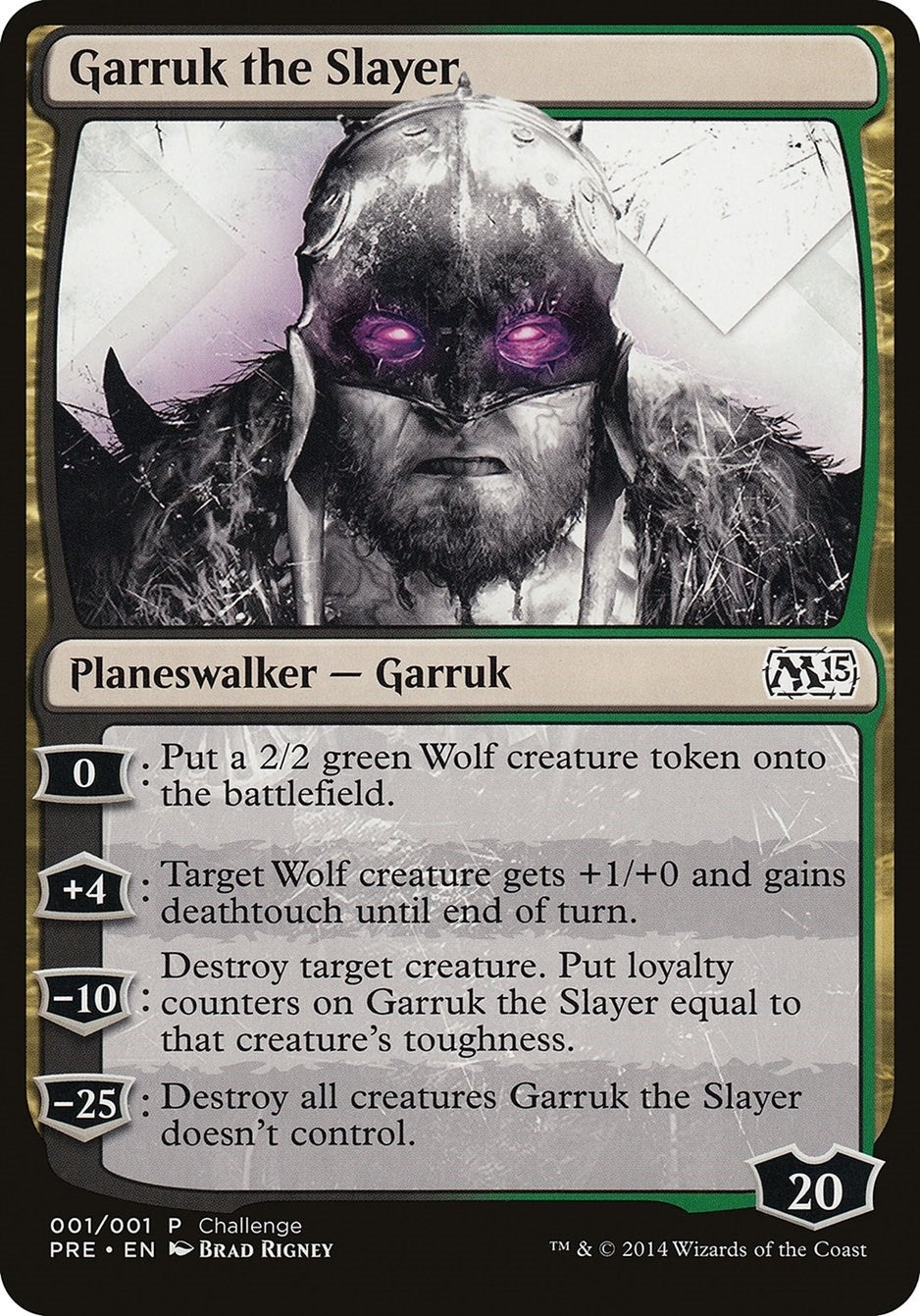 Image for Garruk the Slayer (Magic 2015 Prerelease Promo) (1) [Oversize Cards] - Magic: The Gathering