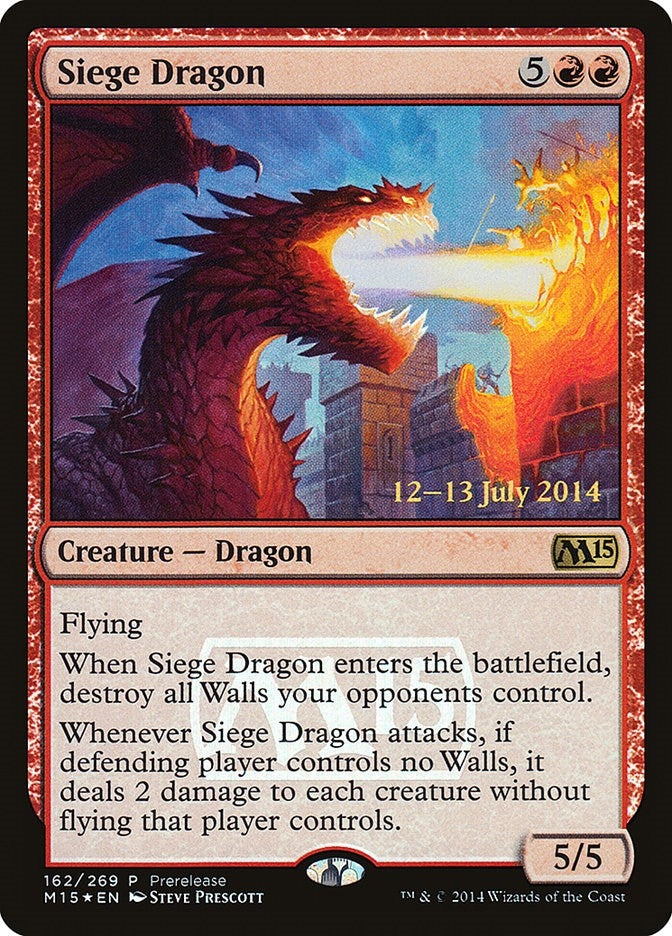 Image for Siege Dragon (162) [Prerelease Cards] - Magic: The Gathering