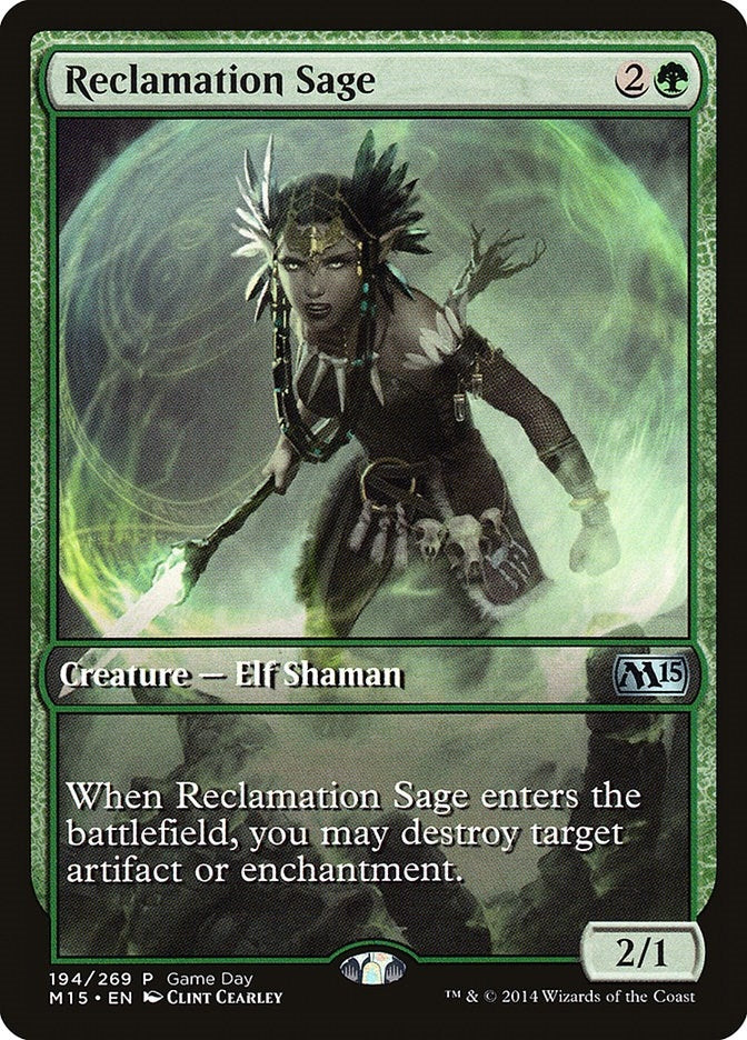 Image for Reclamation Sage (194) [Game Day & Store Championship Promos] - Magic: The Gathering